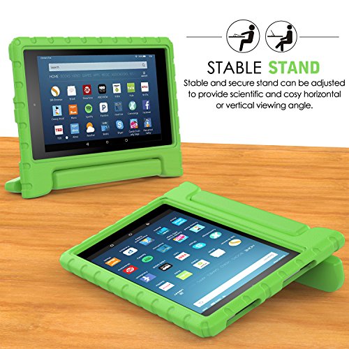 MoKo Hülle für Fire HD 8 2016 – Superleicht EVA Kids Shock Proof Cover Stoßfest Kindgerechte Schutzhülle für Fire HD 8 Tablet (6. Generation – 2016), Grün - 4