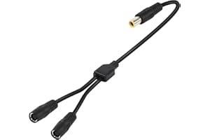 GINTOOYUN DC7909 rozdzielacz Y, 14 AWG DC, 8 mm, jedno gniazdo na dwie wtyczki, kabel zasilający do przenośnych elektrowni, panel słoneczny, powerbank solarny itd. (2 ftT) (styl 1)
