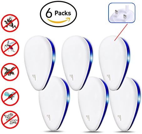 BUTEFO Ultrasonic Pest Control Repeller Electronic Mice & Insect Repellent Plug - Mice, Mouse, Bed Bugs, Spiders, Mosquitoes, Roaches, Ants, Fleas, Human & Pet Friendly (6 PACK)