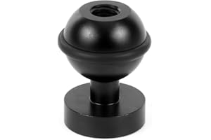 Tiardey Ball Head Mount Cold Shoe Base Adapter Connector Aluminum Alloy Diving Light Ball Head for Underwater Photography Black