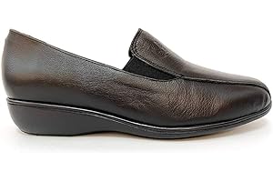 PAVARELLA ¡¡Novedad!! Zapatisimos - Mocasines de Mujer de Piel con cuña, elásticos en el Empeine, Zapato cómodo, Suela Antideslizante - Fabricado en España