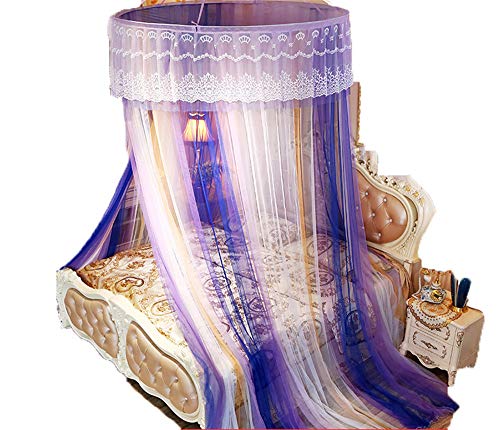 Preisvergleich Produktbild Kinder bett moskitonetz hause schlafzimmer traum insektensichere moskito sommer erwachsenen dome prinzessin deckendekoration landung konto, lila, 150 * 300 * 1200cm