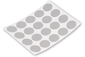 KLAMA 20x Selbstklebende Abdeckkappen für Schrauben, Bohrlöcher & kleine Macken - Universell einsetzbare Schraubenabdeckung (Grau, Ø 13 mm)