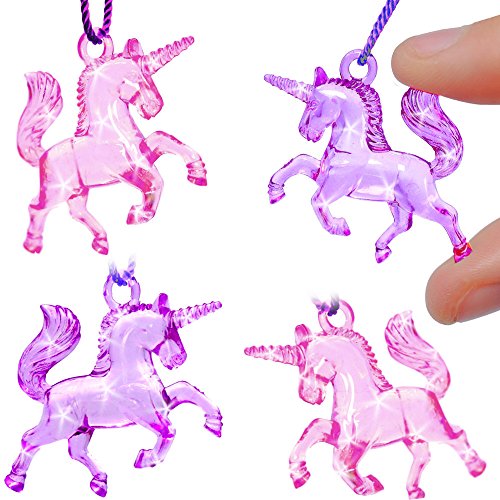 German Trendseller® - 6 x Magische Einhorn Halsketten ┃ NEU ┃ Transparent ┃ Mitgebsel ┃ Kindergeburtstag ┃ 6 Stück