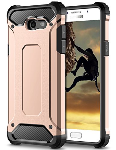 Funda Samsung Galaxy J5 2017 Coolden Galaxy J5 2017 Carcasa High Pro Shield Doble Capa TPU PC Resistente a los ara  azos Ajuste delgado Cover Choque Absorci  n Case Caso para Galaxy J520-Oro Rosa