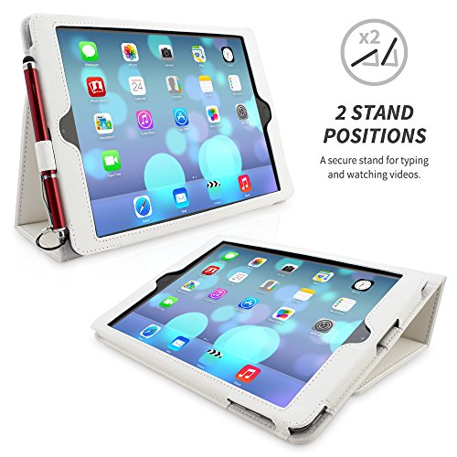 iPad Air Hülle & Neues iPad (2017) 9.7 Zoll Hülle (Weiß), Snugg™ – Smart Case mit lebenslanger Garantie + Sleep / Wake Funktion für iPad Air (2013) und iPad (2017)