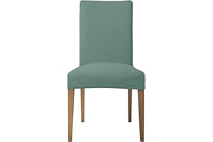 EBETA 6 Pezzi coprisedie con Schienale, Elasticizzato Copertura della Sedia, Copertura Fodera, Banchetto Sedia Sedile Slipcover Cerimonia di Nozze Posate da (Verde chiaro, 6 Pezzi)