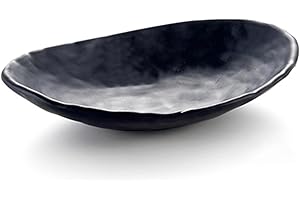 gvivej Matt-schwarze Schlüsselschale für Flur & Eingang - Ovaler Organizer für Schlüssel, Kleingeld & Mehr 20 x13,5cm - Ablageschale für Minimalistische Hausfrau