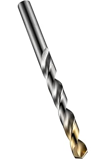 Dormer A002 HSS High Speed Steel Jobber Drill Bit with 118 Degree Tin Tipped Split Point, Pack of 10pcs