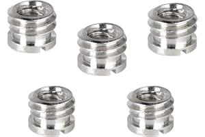 CAMVATE Adattatore Micro Vite da 1/4 "-20 femmina a 3/8" -16 maschio (5 pezzi)