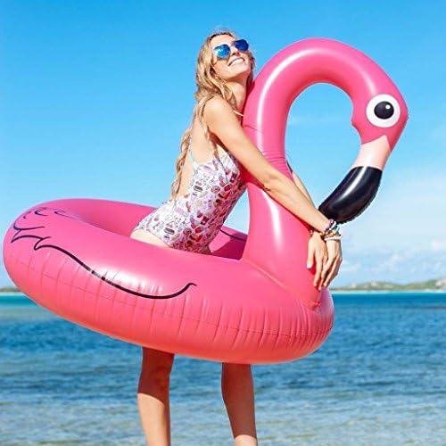 Kequ 32'' Giant Inflatable Unicorn Flamingo Swim Ring (Flamingo)