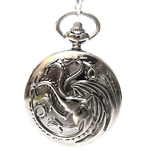 Macchia Goodies Game of Thrones casa Targaryen Reloj a Bolsillo Plata Got o2 C