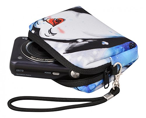 MySleeveDesign Etui Cam  ra digital Sac portable Housse - pour Canon Fuji Sony Panasonic Samsung Nikon Pentax Lumix Olympus   tous les autres appareils photo num  riques compacts - Pinguin