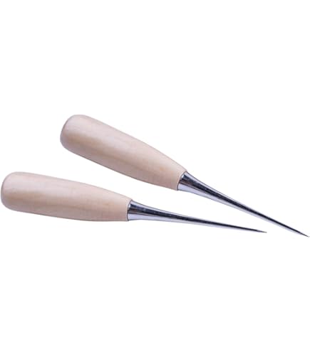 Punteruoli Per Cucito Pelle - Set 4 Pezzi Con Manico In Plastica Per Perline E Riparazioni - Foto 8