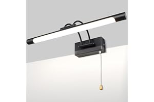‎TYHOGAR TYhogar LED Badezimmer Spiegel Lampen Wandleuchte Bilderleuchte Nachttischleuchten Mit Schwenkbarem Lampenkopf Zugschalter Wandleuchter Beleuchtung Fixture, 8W IP44 Wandbeleuchtung Leselampen 40cm