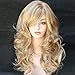 Kalyss Women's Long Curly Wavy High Quality Heat Resistant Golden Blonde Synthetic As Real Human Hair Wigs