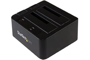 StarTech.com Dual-Bay USB 3.1 to SATA Hard Drive Docking Station, USB 3.1 (10 Gbps), External 2.5/3.5" SATA I/II/III, SSD/HDD Docking Station, Hot-Swap Hard Drive Bay, Top-Loading (SDOCK2U313)