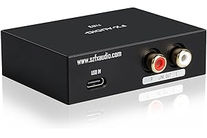 KGUSS FX-Audio- FX03 384Khz DAC Decorder USB-C a RCA Digital a Analogico Audio Converter Supporta DSD 256 PCM 32Bit per Set-Top Box, Telefono cellulare, computer, Game Machine