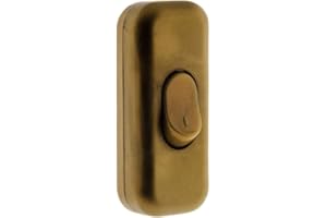 Zenitech - Interruttore Unipolare 2A - Compatibile con Illuminazione - Materiale Resistente - Installazione Facile - Oro - Compatto