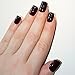Bling Art False Nails French Manicure Burgundy Red 24 Full Cover Medium Tips UK