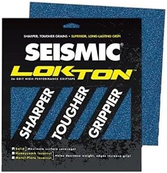SeismicLokton Griptape 11x11 Solid 36- grit blue, pack 3 special for longboard