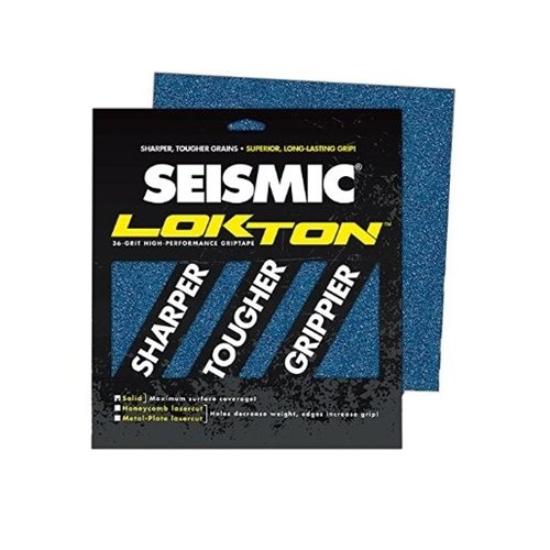 SeismicLokton Griptape 11x11 Solid 36- grit blue, pack 3 special for longboard