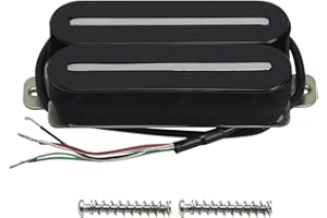 FLEOR Tonabnehmer mit hoher Ausgangsleistung Doppelte Hot-Rail-Humbucker-Tonabnehmer 14-15K Brückentonabnehmer Keramik-E-Gitarren-Tonabnehmer Humbucker, schwarz