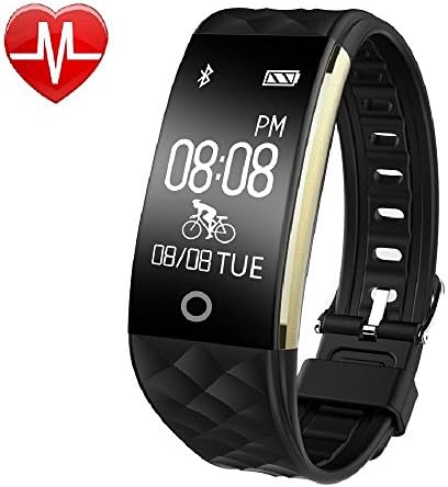 Amoyl Fitness Tracker, Heart Rate Monitor, Bluetooth Smart Watch with Weather Report Sleep Monitor Pedometer Calorie Counter and Call/SMS Reminder for iPhone 6/6 plus/7/7 plus Samsung S7/note 7/S8 Huawei Mate 9/P9/P10 (Black)