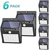 [IP65 a prueba de agua y luz duradera] Coeficiente a prueba de agua IP65, la lámpara solar a prueba de agua profesional IP65 funciona muy brillante Incluso en días de lluvia puede iluminar su jardín, patio, garaje, entradas de automóviles, puertas delanteras, patios, paredes, etc.