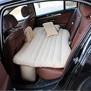 SHRUHADAM INTERNATIONAL Multifunctional Car Bed Air Sofa with Two Inflatable Pillow for Children Air Bad Couple Air Inflatable Car Back Seat Air Mattress Travel Bed for Universal Car Model (Multicolour)