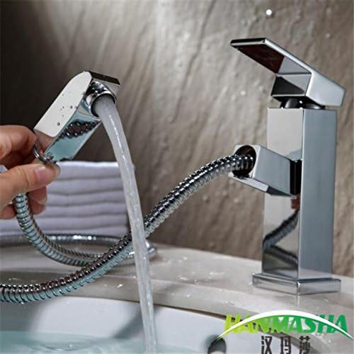 Maitps Basin Tap Bathroom Sink/Copper/pull hot and cold chrome single hole single handle