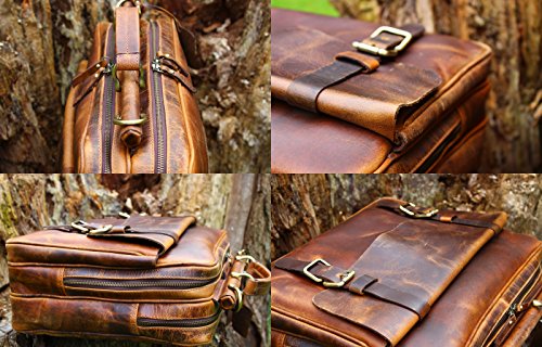 Aktentasche Mann Leder Laptoptasche Briefcase Schultertasche Arbeitstasche Bag Business Tasche Man