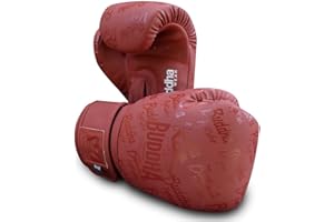 Buddha Fight Wear. Gants d'entraînement et de combat, édition spéciale, fabriqués à la main, boxe, Muay Thai, kick boxing et MMA - Bordeaux mat, 400 ml