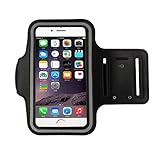 Tongshi Brazalete Gimnasio Correr caso de la cubierta del deporte del brazal para el iphone 6 4.7 pulgadas(Negro)