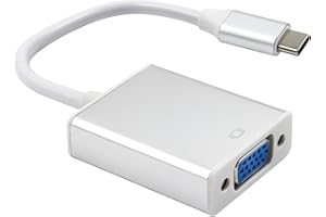 VIDSMOW Usb C to Vga Adapter with Aluminium Shell, Usb Type-C to Vga Converter for Devices With Usb-C Video Output, Supports 1080p for Monitor, Projector, Display (Grey)