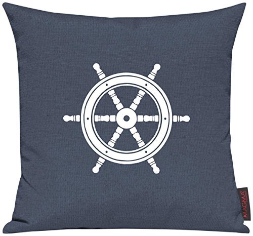 Kissenhülle für Auserwählte! Sofakissen Sailing Steuerrad Motive Maritim, Farbe blau