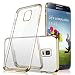 Produktbild Samsung Note 4 Hülle, Galaxy Note 4 Hülle Silikon, Samsung Note 4 Handy Case, SevenPanda Ultra Dünn Slim Weich Crystal Klar TPU Silikon Schutzhülle für Samsung Galaxy Note 4 Handyhülle Glitzer Luxus Plating Rahmen Schutz Handytasche Durchsichtige Backcover Soft Transparent Anti-Rutsch Stoßdämpfend Handy Case Cover Flexible Bumper Etui Tasche Schale Abdeckung Hüllen Zubehör - Gold