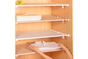 DukeIo Erweiterbar Lagerregal Kleiderschrank Schrank Verstellbares Separator Schuhe Regaltrenner Organizer DIY Separator Teiler für Schlafzimmer
