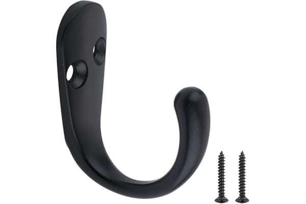 Amazon Basics AB4800-FB-5 Patère à peignoir, noir opaque