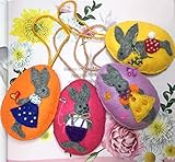  Ostern Deko Ostereier SET mit Hasen aus Filz, Handarbeit, Ostern - Osterhase - Osterdekor - Ostereier - Dekor