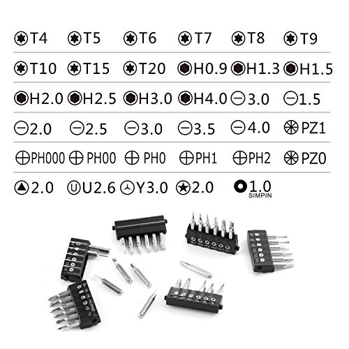 Schraubendreher Set 38 in 1 Tunuti Präzises Mini Werkzeug Schraubenzieher Satz mit Sperrrad am Ende Mit Zubehör und Verlängerungsstange Haushaltsreparatur für Handys, Tablets, Computers, Laptops und Elektronische Produkte - 4