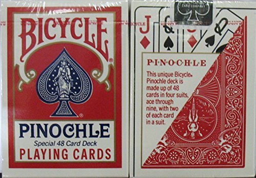 12 RED Decks Bicycle Pinochle Playing Cards by USPCC