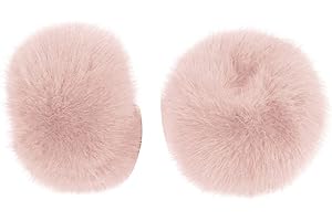 ‎MORECHIOCE MoreChioce Kunstpelz Manschetten, Faux Fuchspelz Manschetten Damen Kunstfell Armstulpen Winter Pulswärmer Winddichte Manschetten Flauschig Plüschmanschetten Pelz-Handwärmer,33cmx12cm Rosa