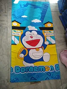 JBG Home Store Micro Cotton 300 GSM Printed Bath Towel for Kids,Boy/Girls-Size Large(75 x 150 cm,Multicolor)-Doraemon(Pack of 1)
