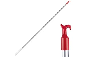 KALEXION Dachboden Haken für Dachbodentreppe - Stange mit Haken für Dachbodenluke, Ziehhaken für Bodentreppen aus Aluminium, Stockhaken für Dachfenster Stange zum Öffnen, Bodentreppe Ersatzteile 1,1M 4-teilig