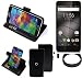 Produktbild TOP SET: 360° Schutz Hülle Smartphone Tasche für Gigaset GS160, schwarz + TPU Bumper| Wallet case Flipcase Flipstyle Cover Tasche - K-S-Trade (TM)