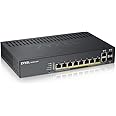 Zyxel 8-Port Gigabit Ethernet Smart-Managed PoE+ Switch | 130 Watt Budget | 2x Gigabit Combo Ports | Hybrid Cloud Mode [GS1920-8HPv2]