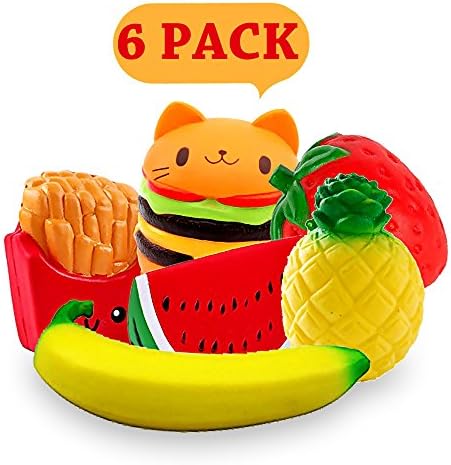 JNEGlo Squishies Pack - Includes Jumbo Squishies Slow Rising and Scented Fruit Squishy