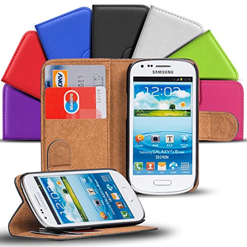 Samsung Galaxy S3 Mini Bookstyle HÃ¼lle, Conie Mobile PU Leder SchutzhÃ¼lle Handytasche Bookcase Tasche Premium KlapphÃ¼lle in Schwarz