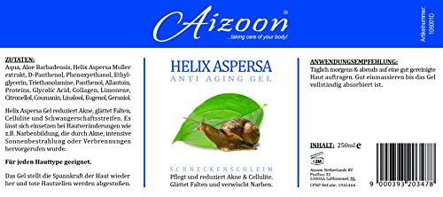 Aizoon 250ml Dose Schneckengel Schneckenschleim Schneckencreme Anti Aging Gel Narben Cellulite Creme BEKANNT AUS DEM SAT1 FRÜHSTÜCKSFERNSEHEN - 2